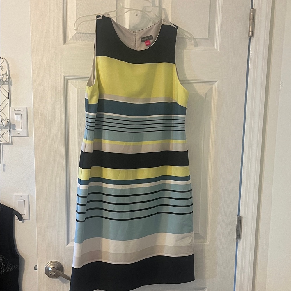 Vince Camuto Multicolor Striped Midi Dress